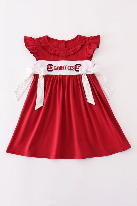 South Carolina Gamecocks Embroidery Ruffle Dress