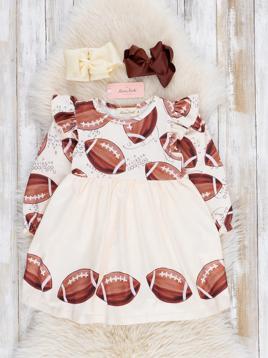 Tan Football Time Dress