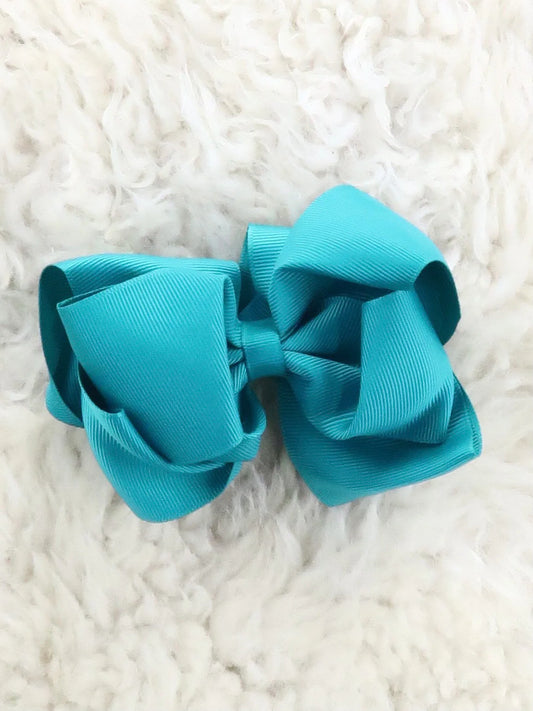 5 Inch Double Layer Bow - #4: Teal