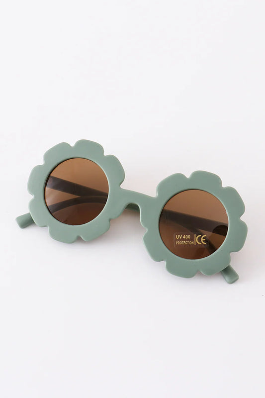 Toddler & Kids Retro Round Sunglasses UV400 - Green