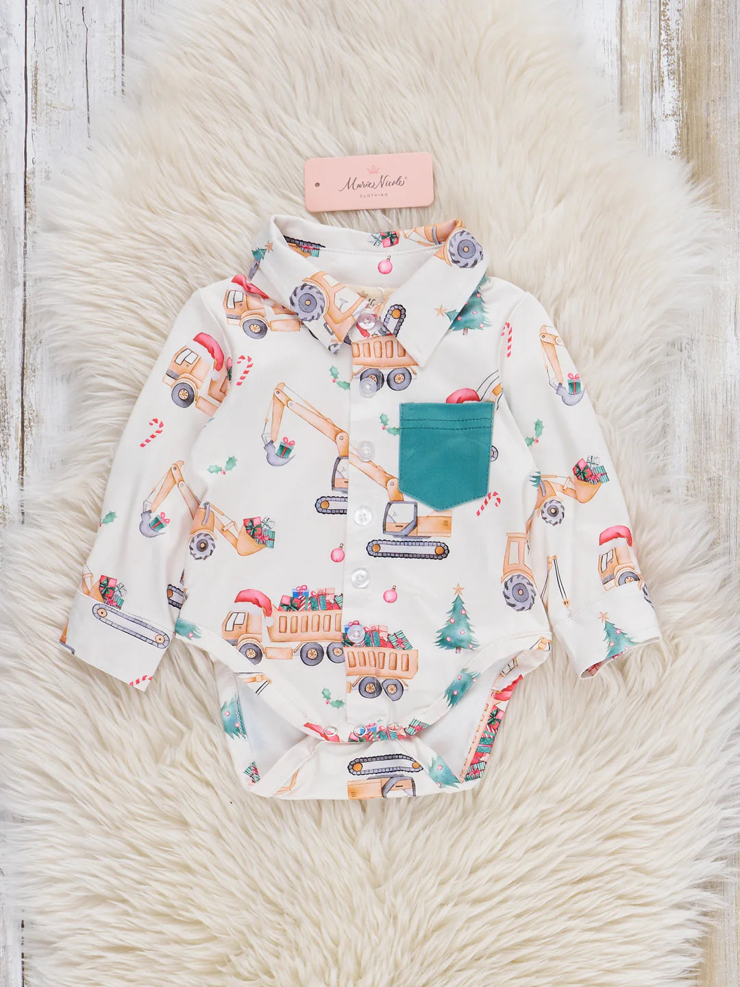 Toy Truckloads Button-Up Bubble Romper