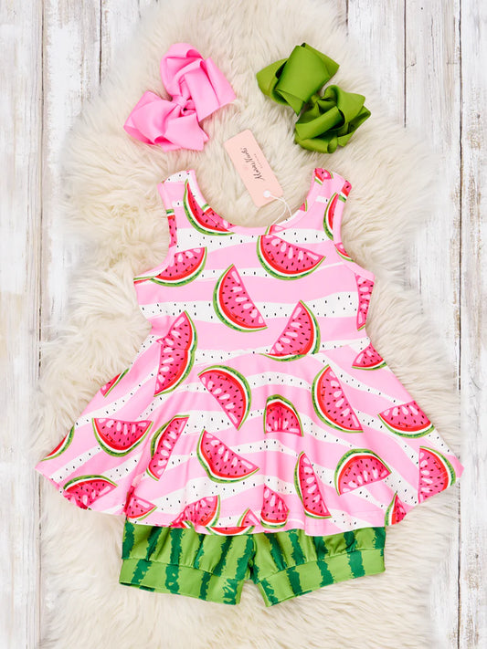 Watermelon Tank and Shorts Outfit