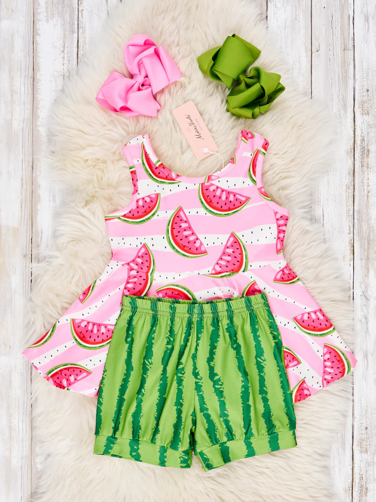 Watermelon Tank and Shorts Outfit