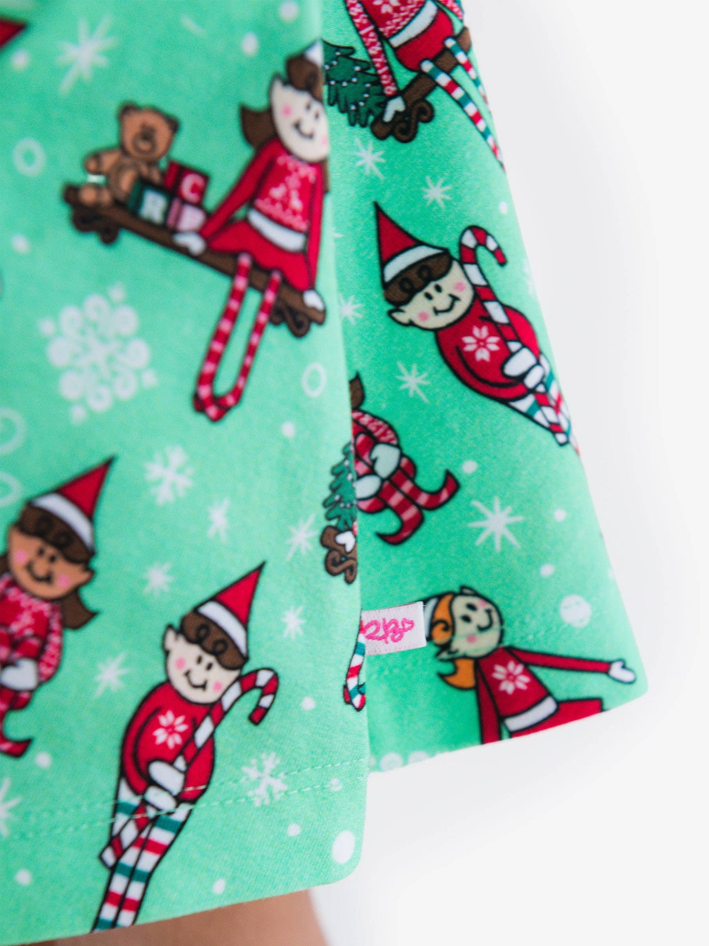 Girls Elf Buddies Knit Long Sleeve Twirl Dress