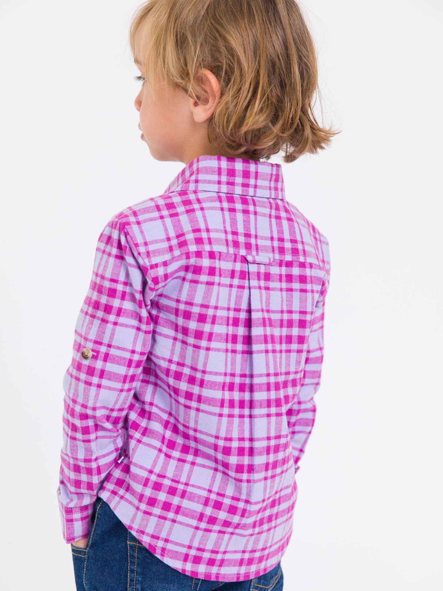 Boys Harper Plaid Long Sleeve Button Down Shirt