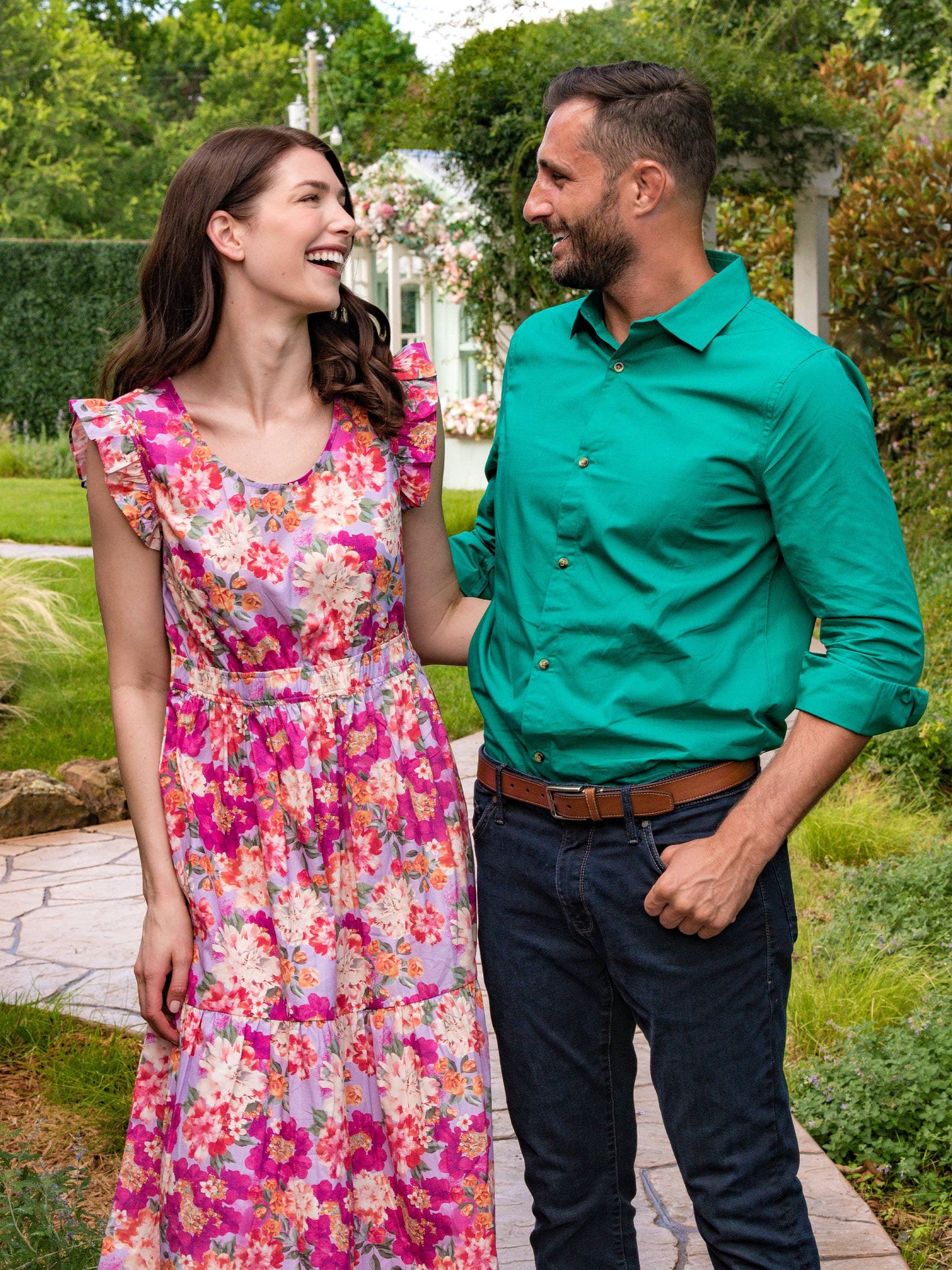 Women's Lavender Valley Tiered Midi Dress