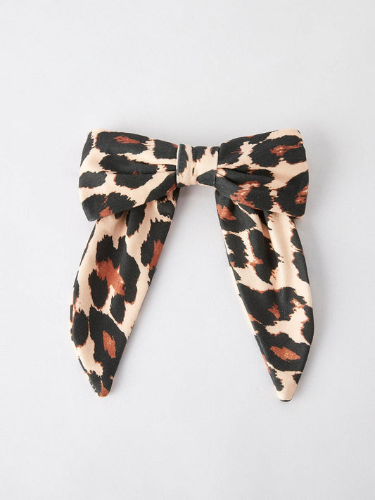 Leopard Print Hair Bow