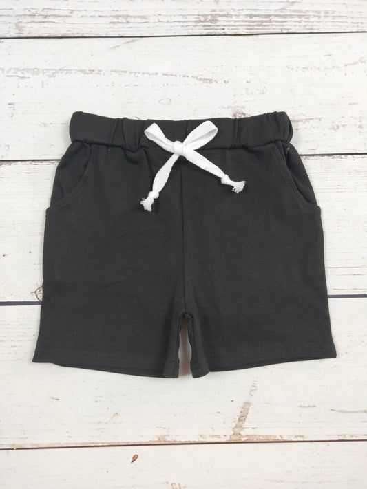 Boys Black Shorts With Pockets