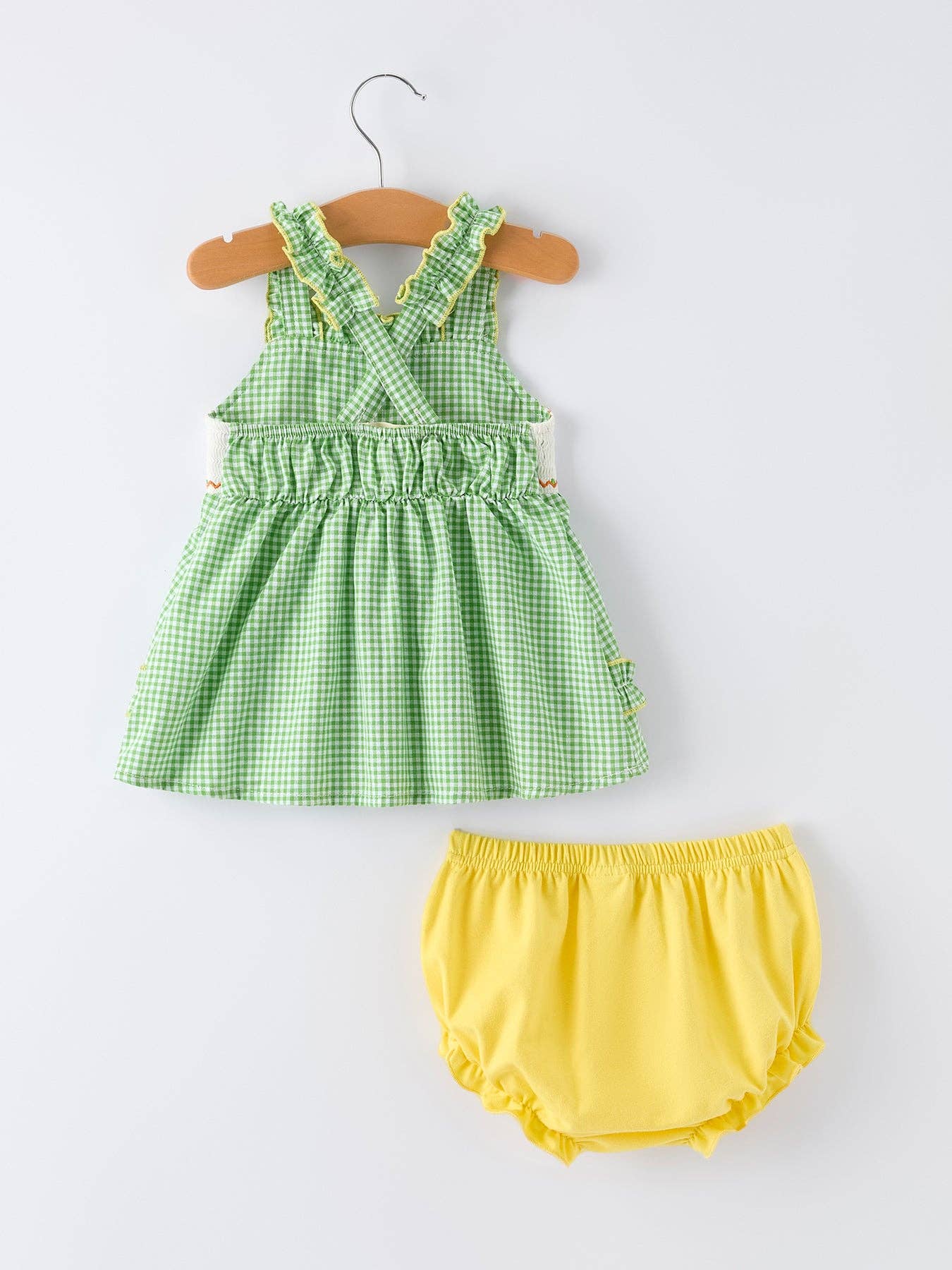 Turtle Smocked Baby Girls Bloomers Set