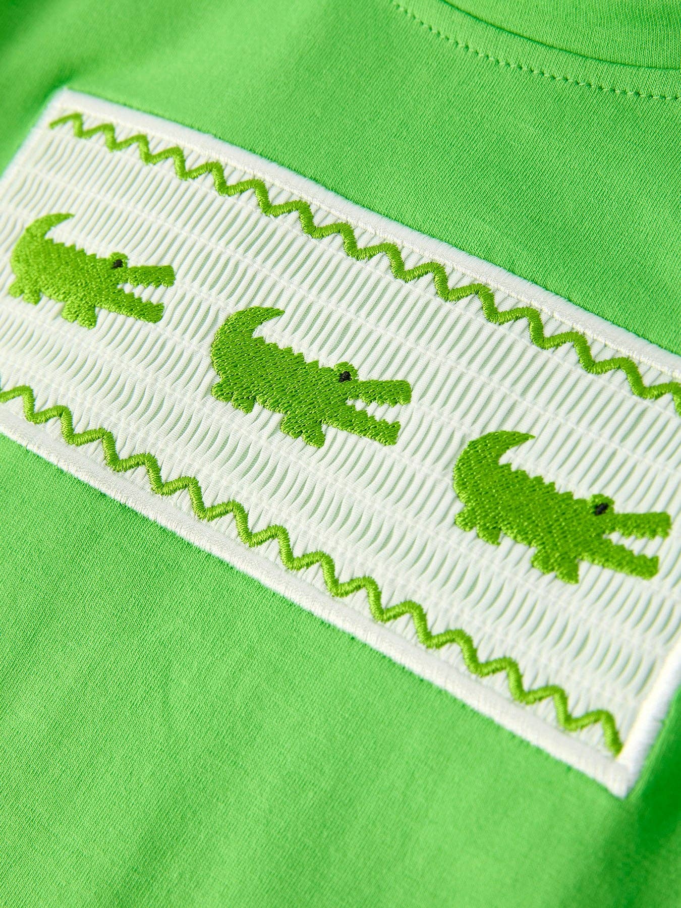 Boys Summer Crocodile Embroidered Plaid Shorts Set