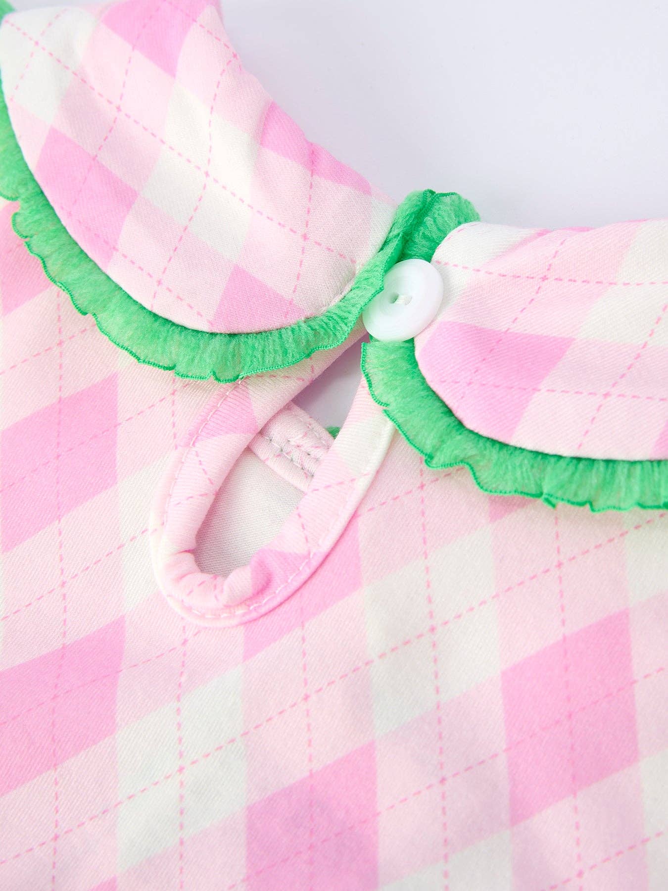 Golf Embroidered Girls Smocked Bow Dress