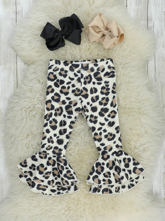 Leopard Tiered Bell Bottoms