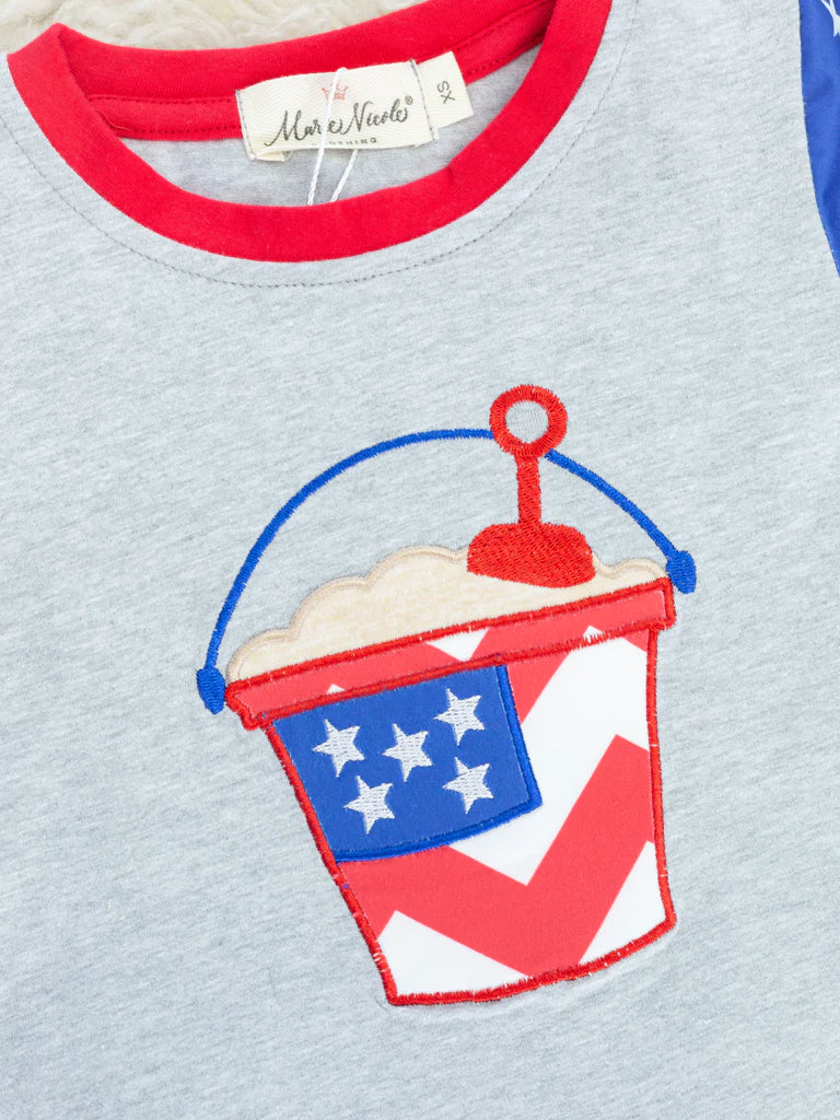 Patriotic Beach Bucket Shirt